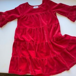 Hanna Andersson Size 100 red, long sleeve Dress.